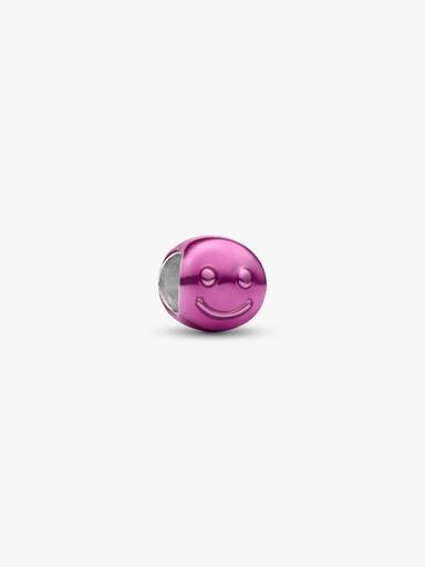 Pink Smilende Ansikt Mini Charm