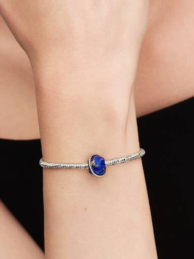 Himmelsk Blå Planet Charm