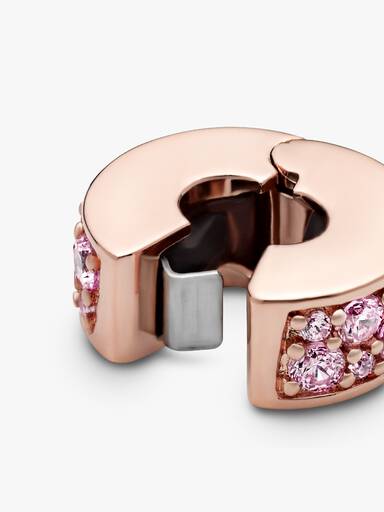 Rosa Pavé Klemmecharm