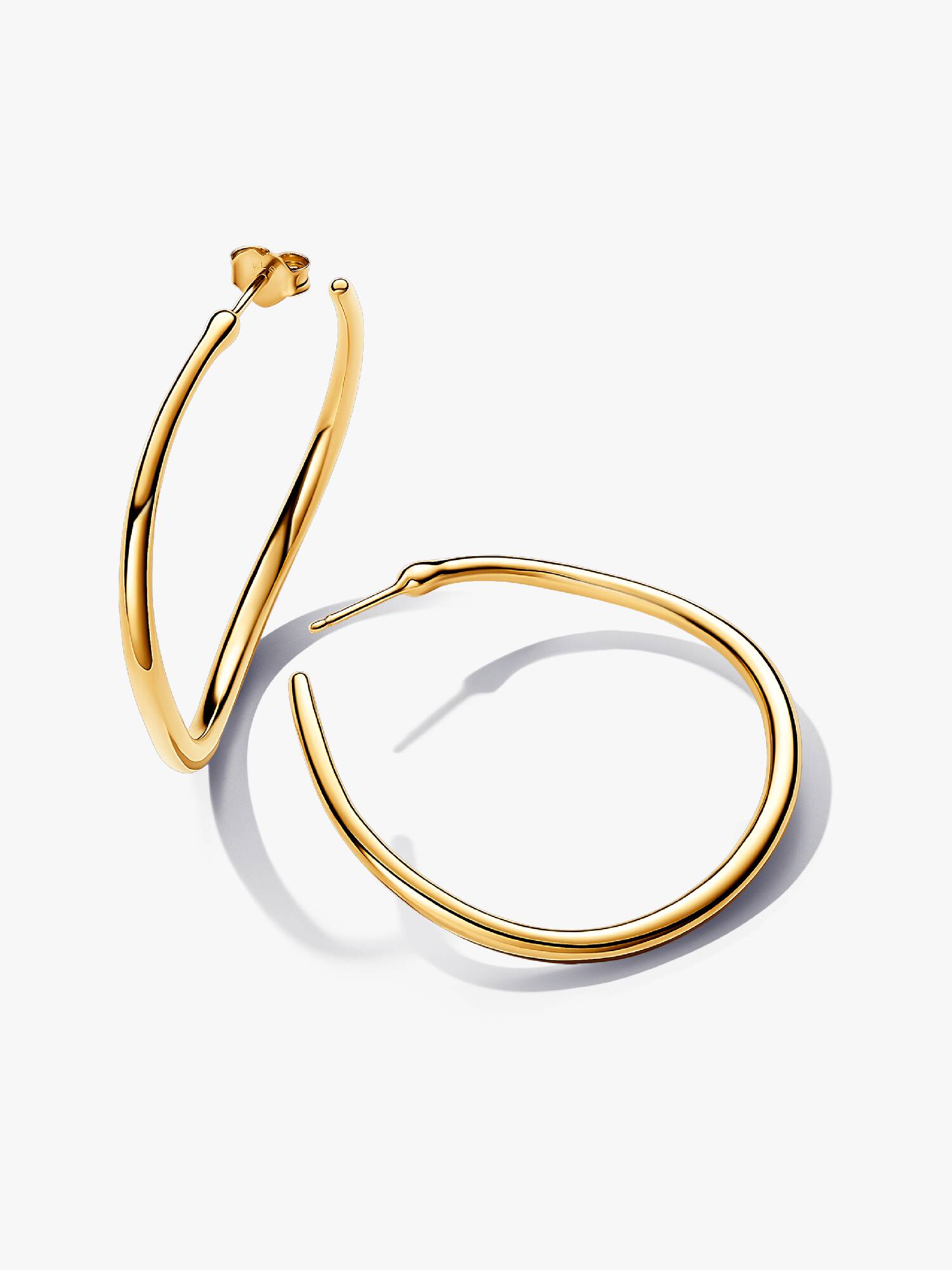 Organisk Formet 42 mm Åpen Hoop Øreringer