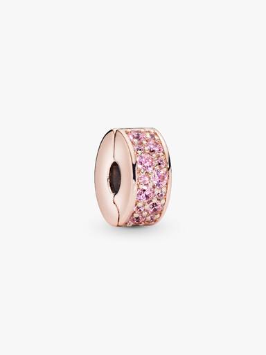 Rosa Pavé Klemmecharm