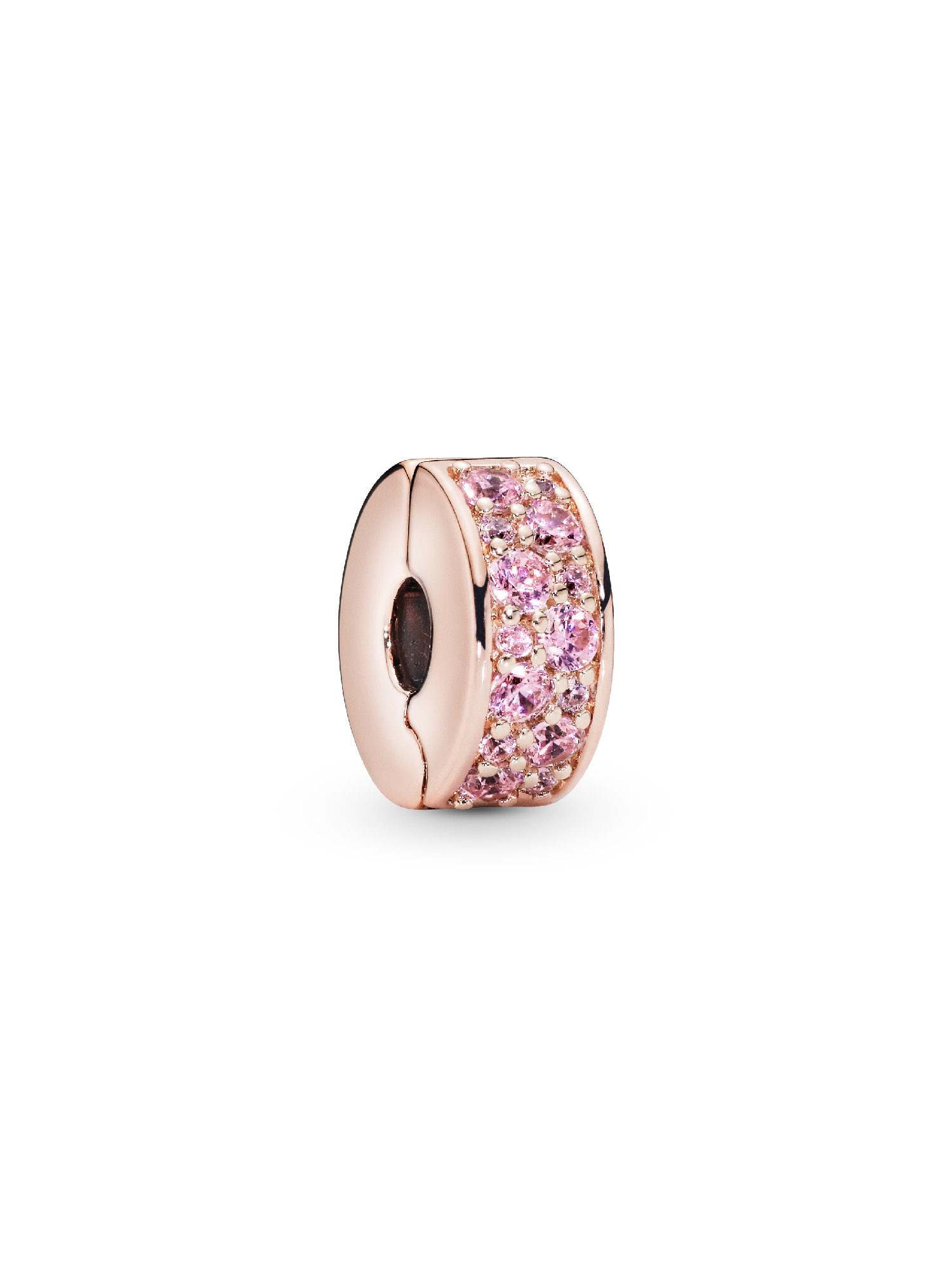 Rosa Pavé Klemmecharm