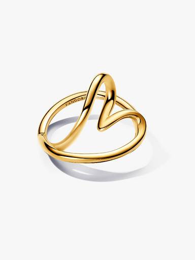 Organisk Formet Hjerte Ring