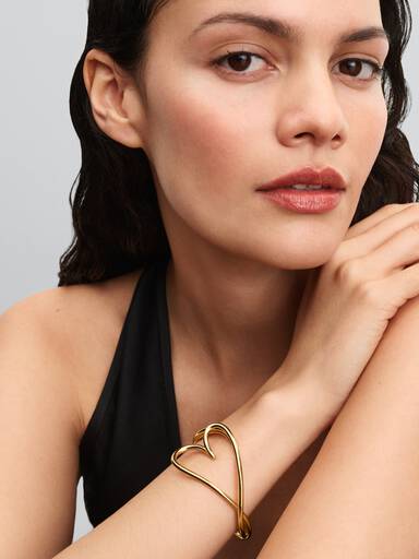 Organisk Formet Hjerte Bangle