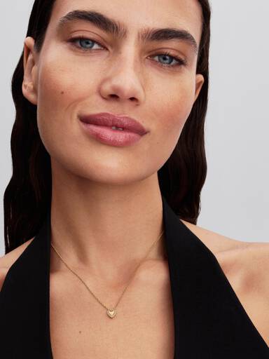 Funklende Hjerte Halo Collier Halskjede