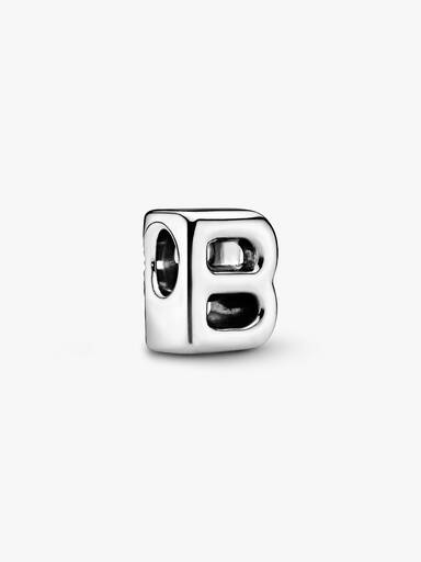 Letter B silver charm