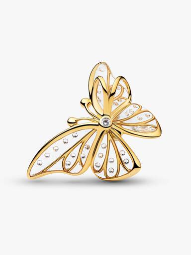 Overdimensjonert Sommerfugl Openwork Charm