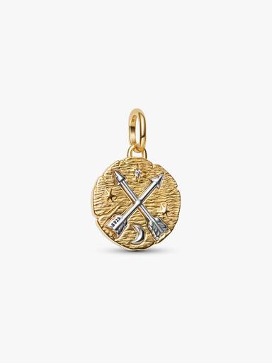 Piler i Kryss Medaljong Charm