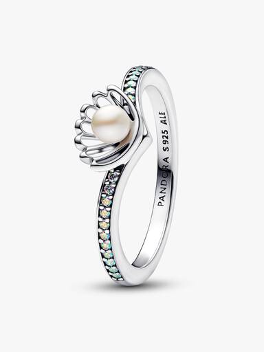 Disney Princess Ariel Skjell Behandlet Ferskvannskulturperle Ring