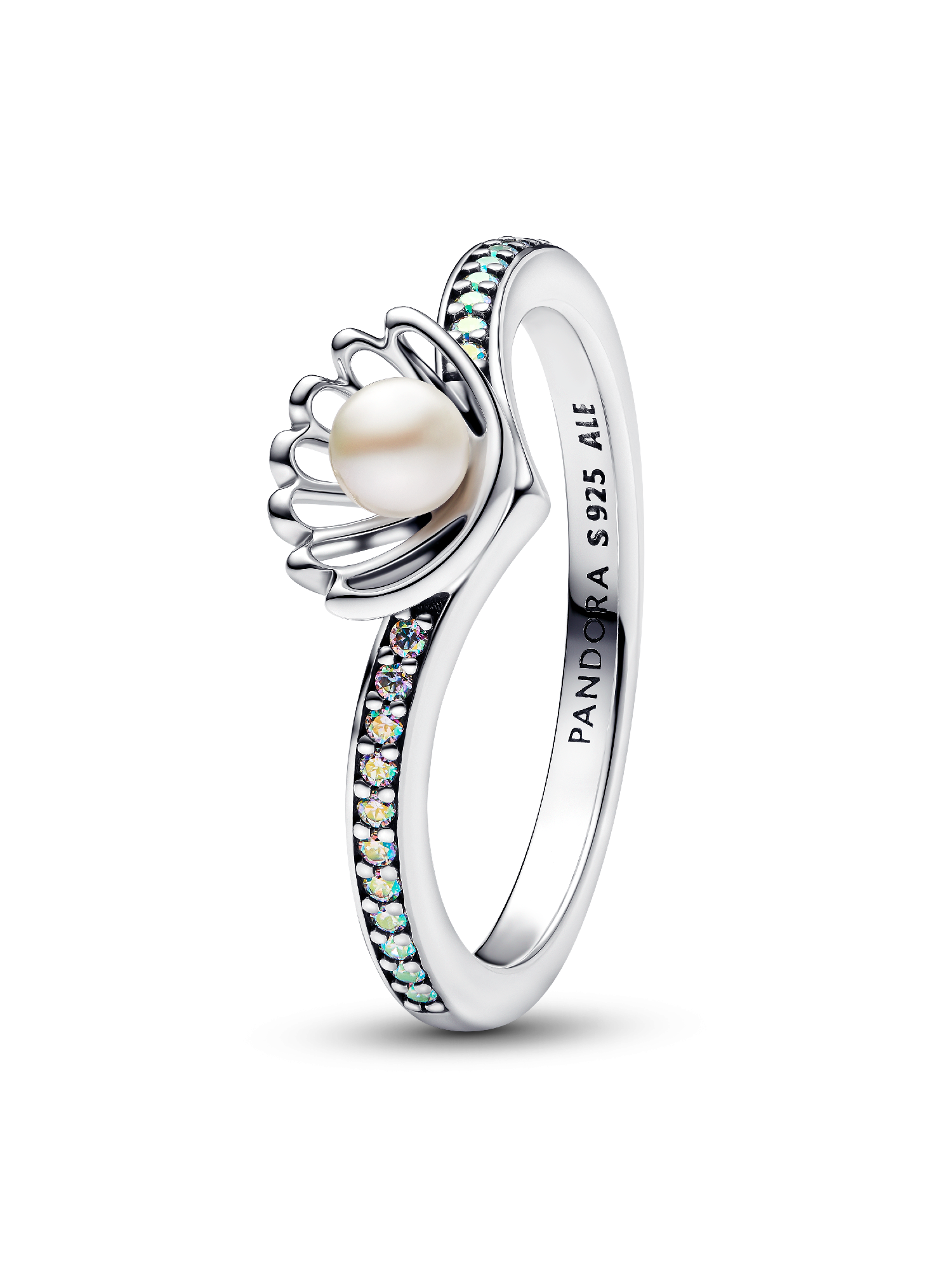 Disney Princess Ariel Skjell Behandlet Ferskvannskulturperle Ring