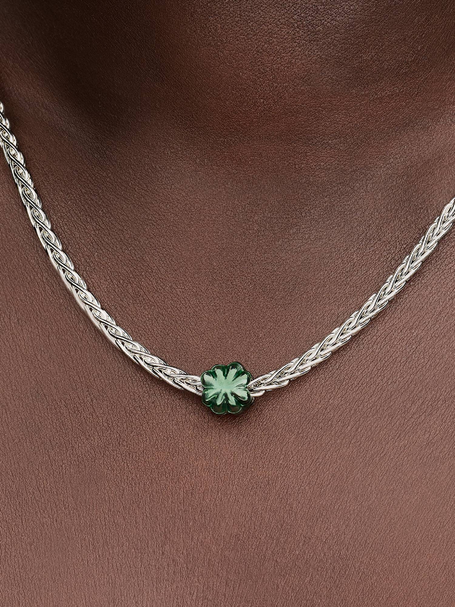 Grønn Kløver Mini Charm