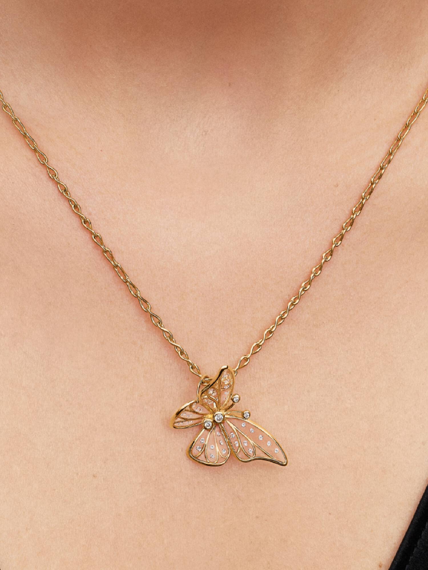 Overdimensjonert Sommerfugl Openwork Charm