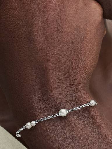 Behandlet Ferskvannskulturperle Stasjon Kjedearmbånd
