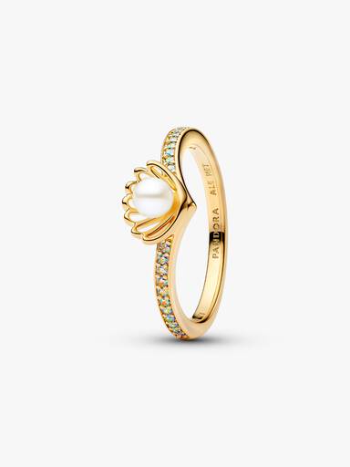 Disney Princess Ariel Skjell Behandlet Ferskvannskulturperle Ring