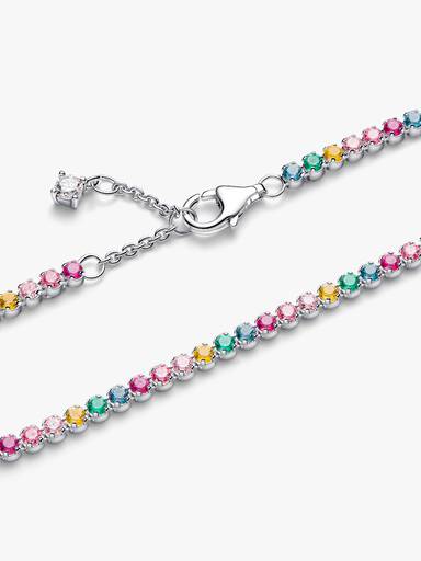 Regnbuefarget Tennisarmbånd