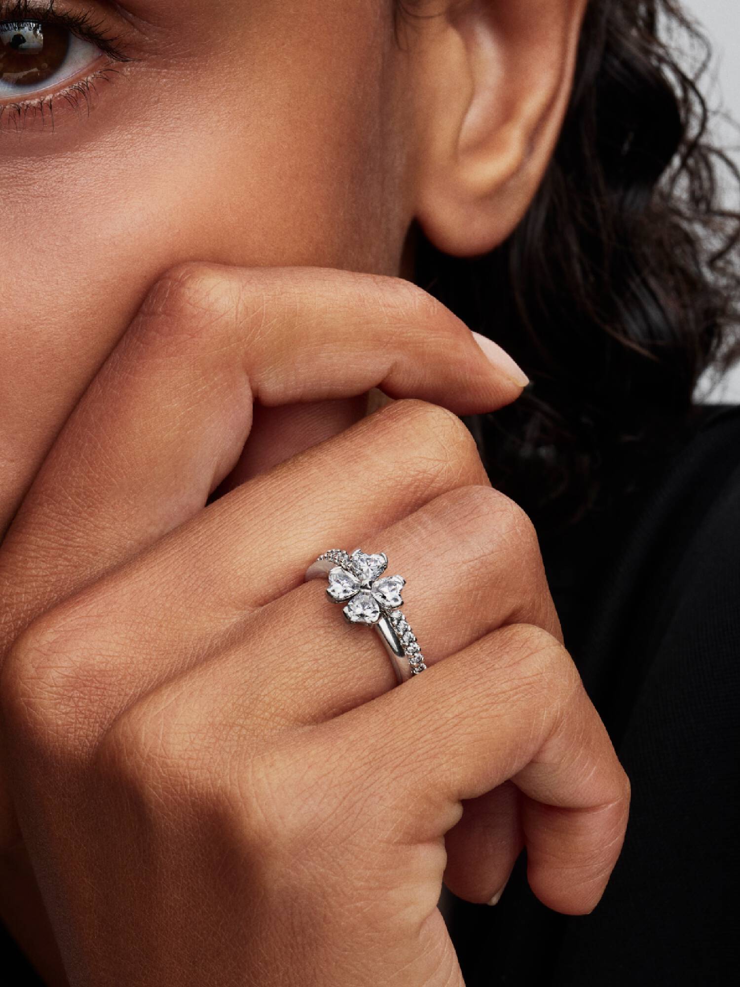 Funklende Kløver Delbar Ring