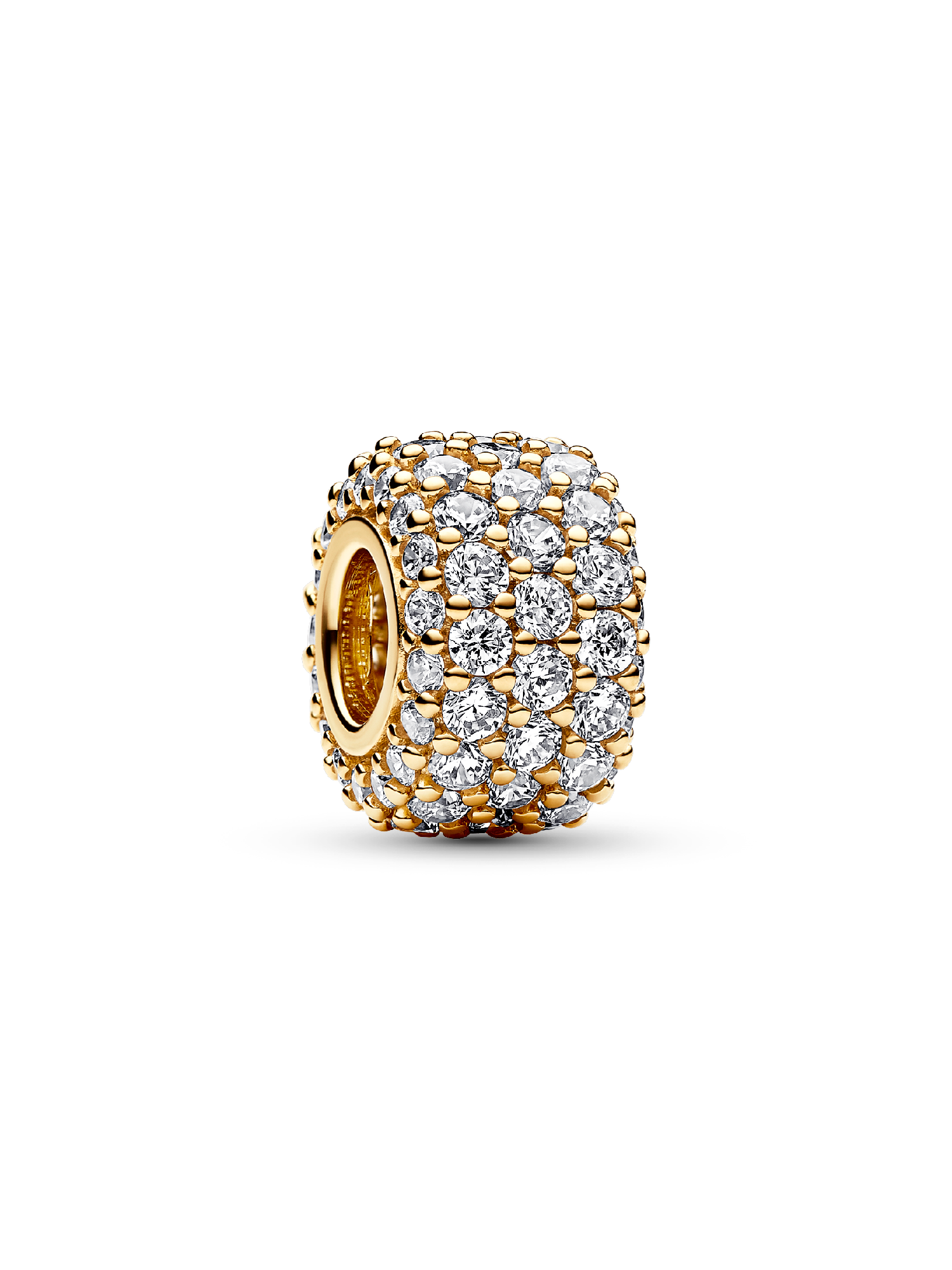 Funklende Trippel Rad Pavé Charm