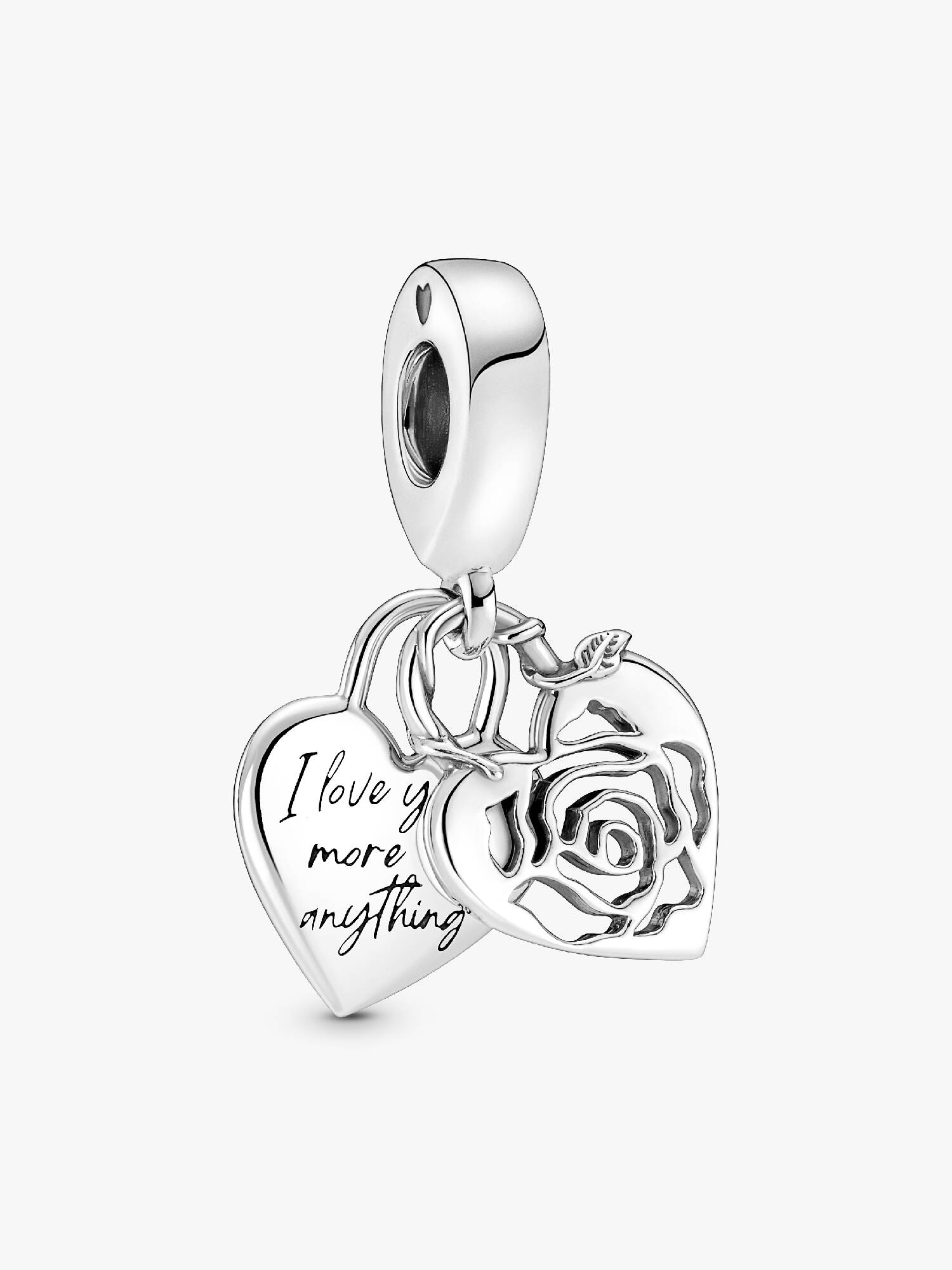 Rose Hjerteformet Hengelås Hengende Charm