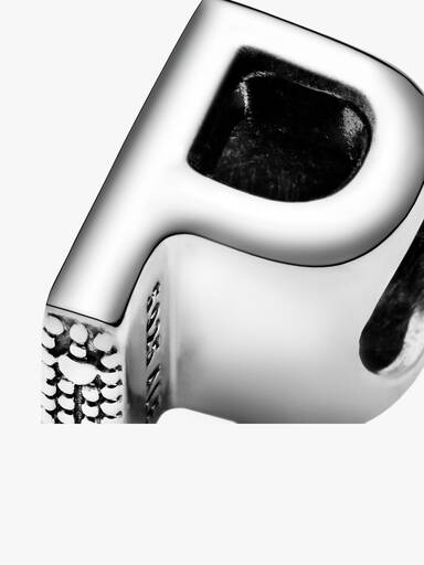 Letter P silver charm