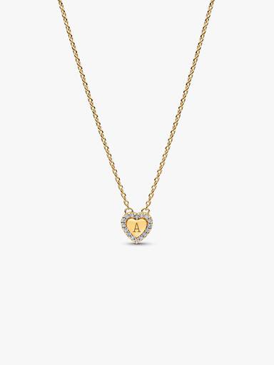 Funklende Hjerte Halo Collier Halskjede
