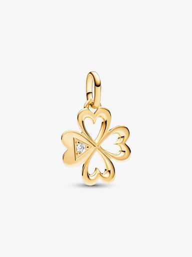 Pandora ME Hjerte Firkløver Flat Charm