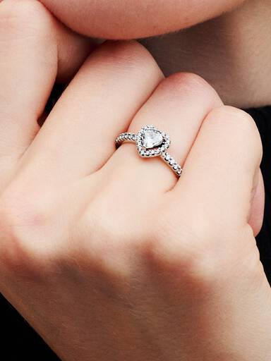Elevated Heart ring
