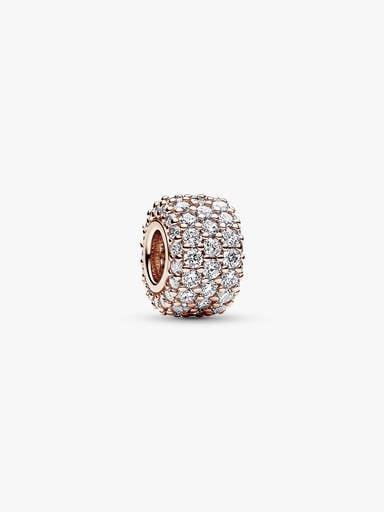 Funklende Trippel Rad Pavé Charm