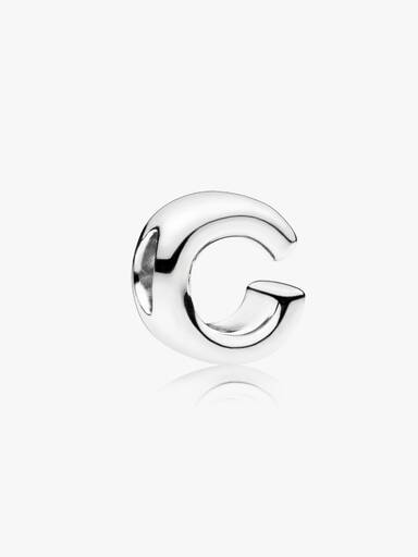 Letter C silver charm