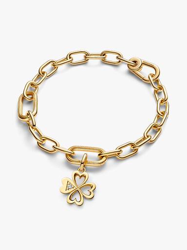 Pandora ME Hjerte Firkløver Flat Charm