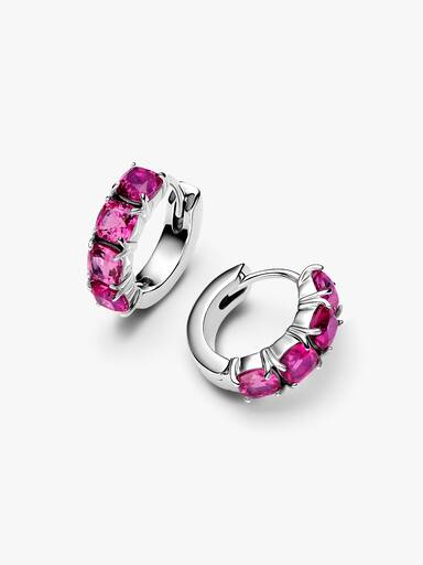 Pink Hoop Øreringer