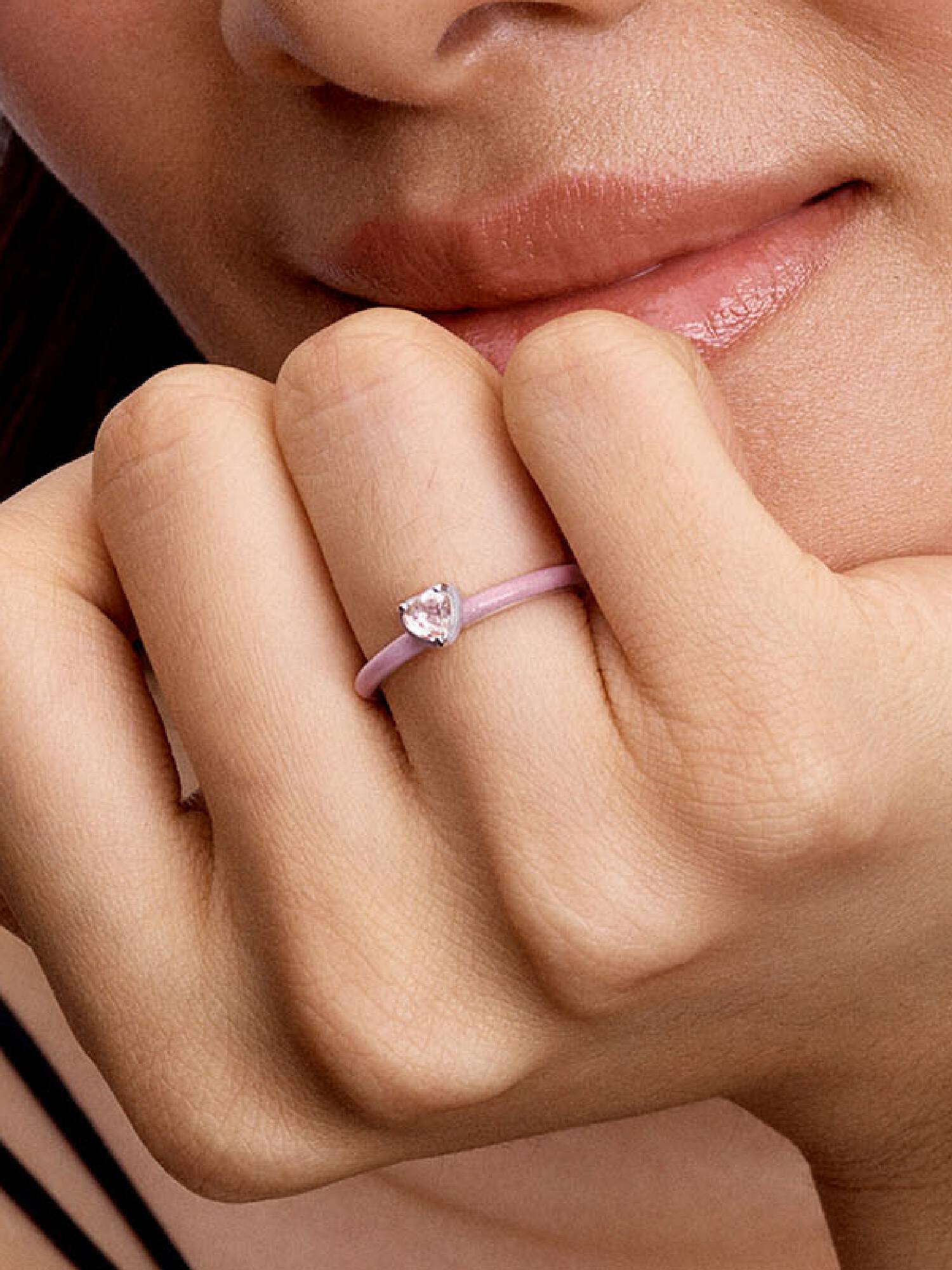 Rosa Chakra Hjerte Ring