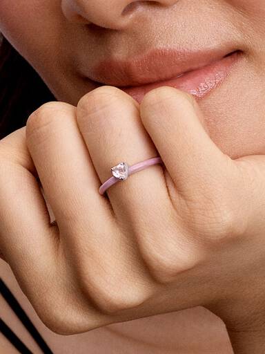 Rosa Chakra Hjerte Ring