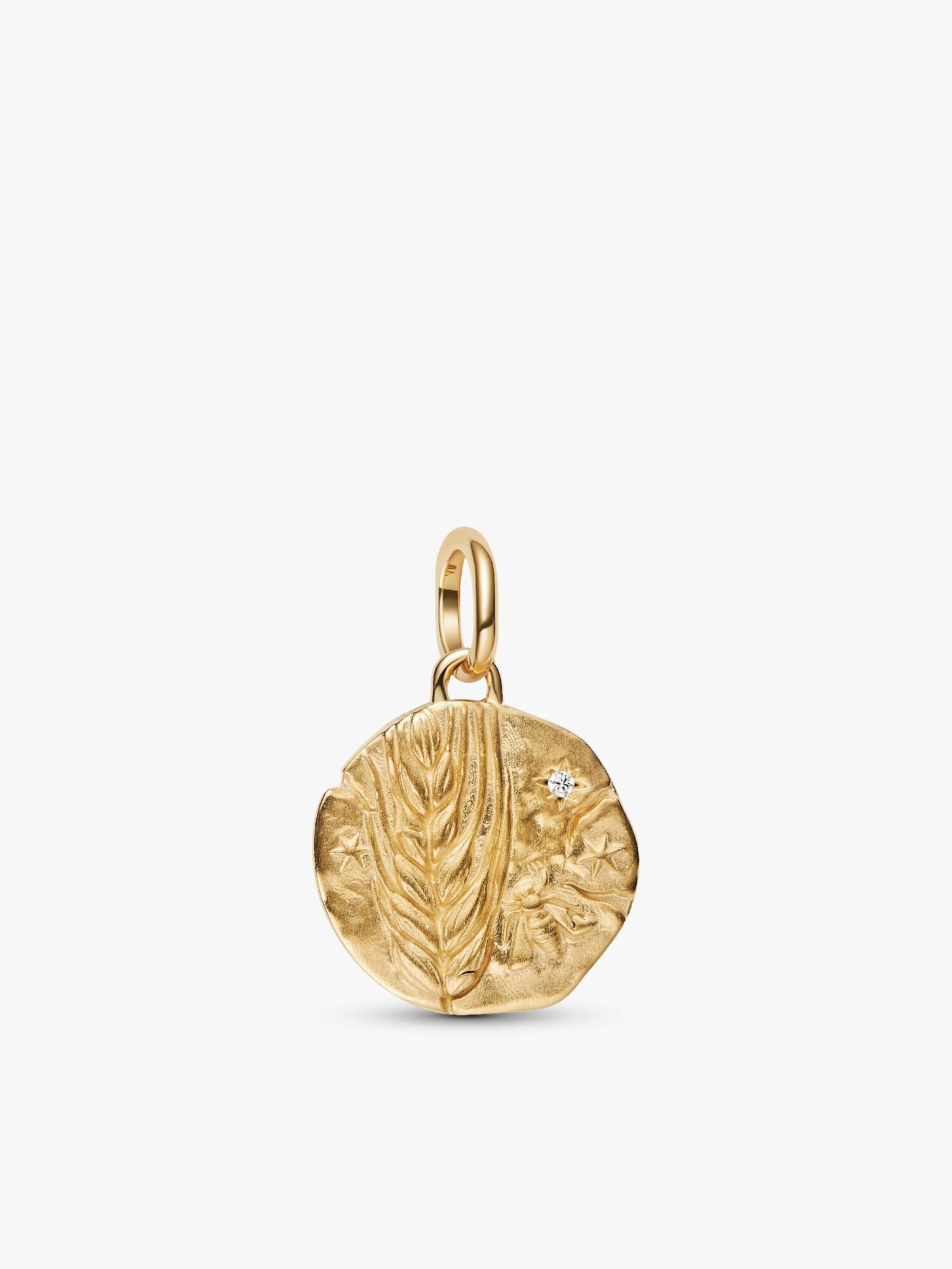 Hvete Medaljong Charm
