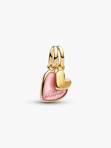 Pink Delbar Mor og Datter Hengende Charm