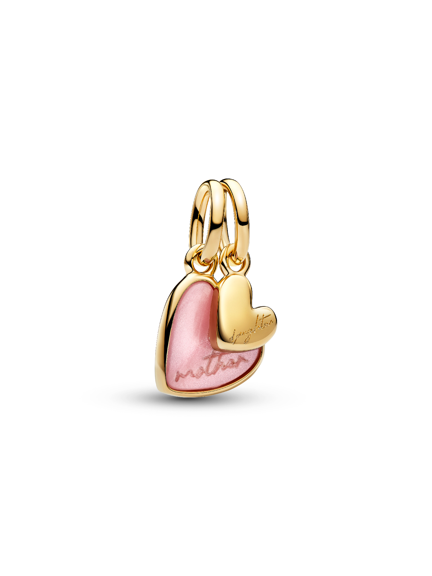 Pink Delbar Mor og Datter Hengende Charm 