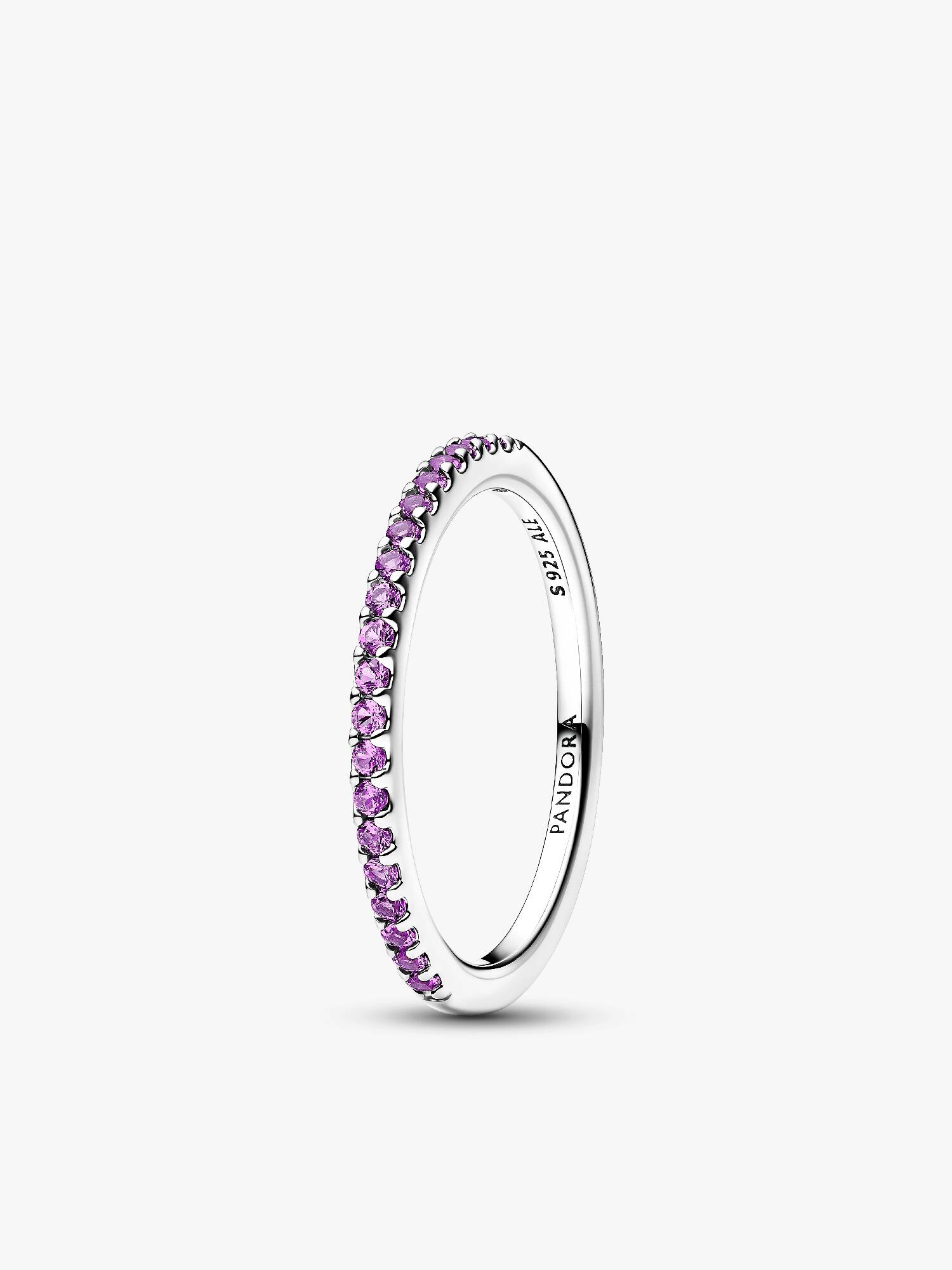 Funklende Lilla Half-Eternity Båndring 