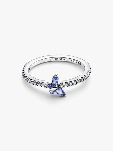 Glitrende Sommerfugl Ring