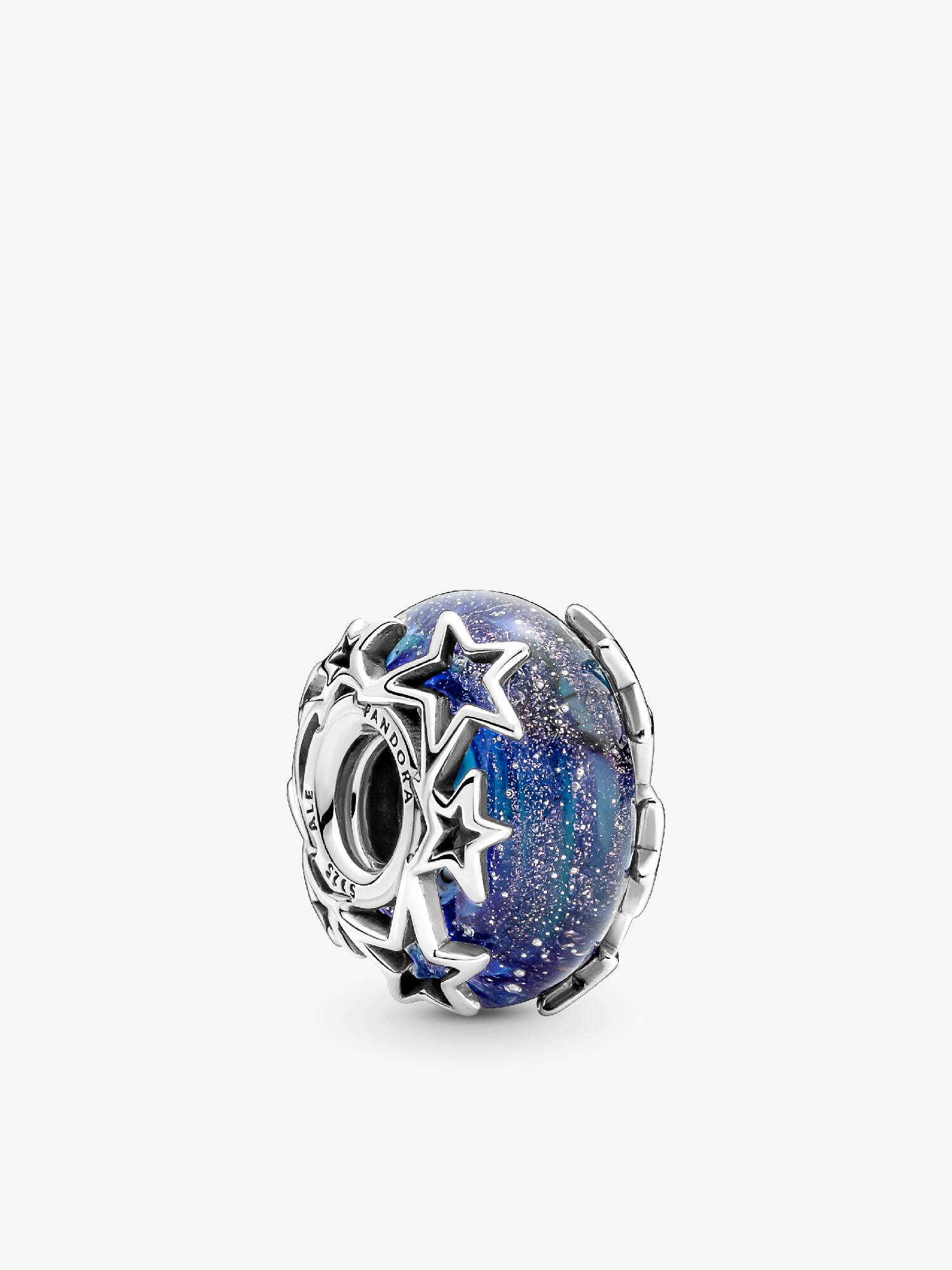 Galakse Blå og Stjerne Murano Charm