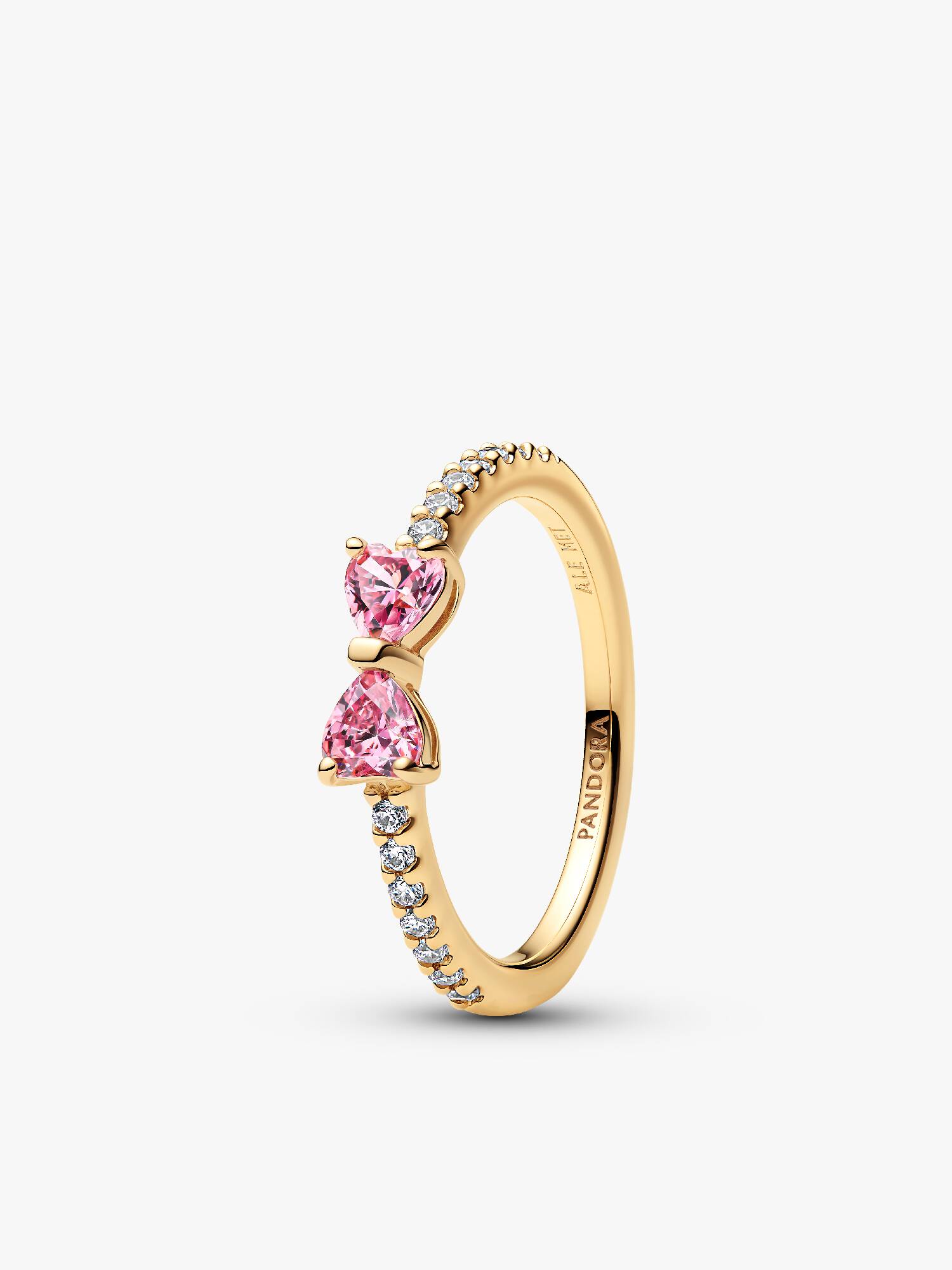 Funklende Pink Sløyfe Ring