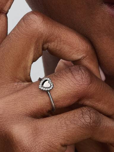 Inngraverbar Hjerte Halo Ring