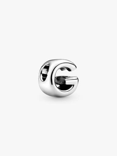 Letter G silver charm
