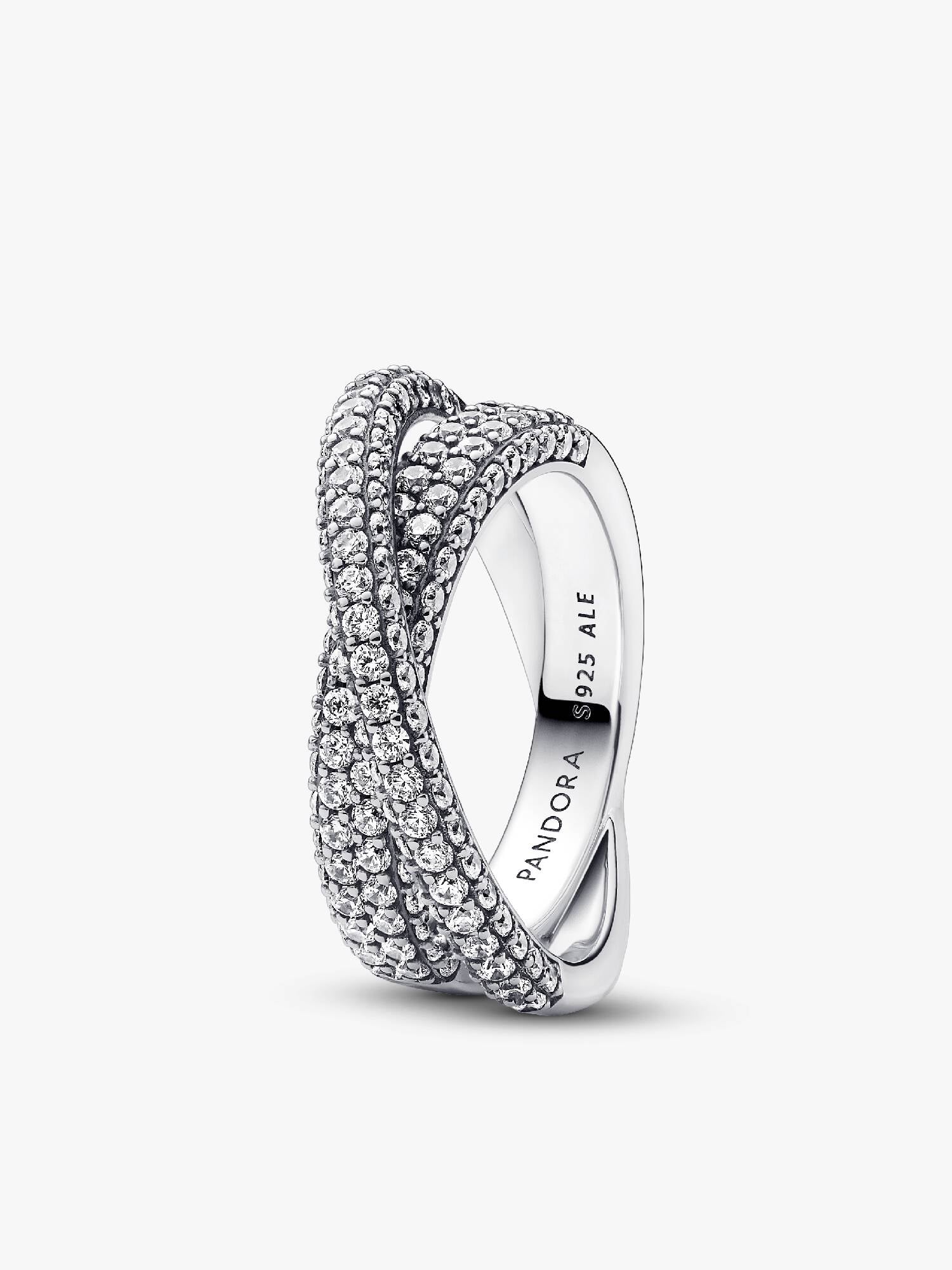 Pandora Timeless Pavé Crossover Dobbel Båndring