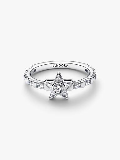Funklende Stella Baguette Ring