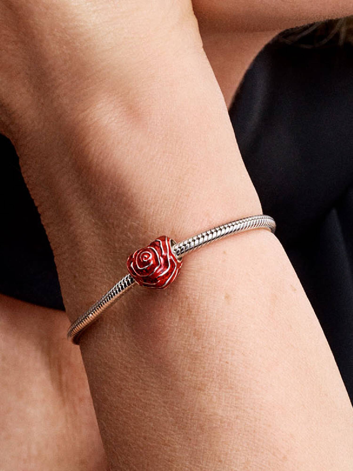 Rose Hjerte Charm