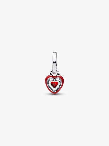 Mini Hengende Charm med Rødt Chakra Hjerte