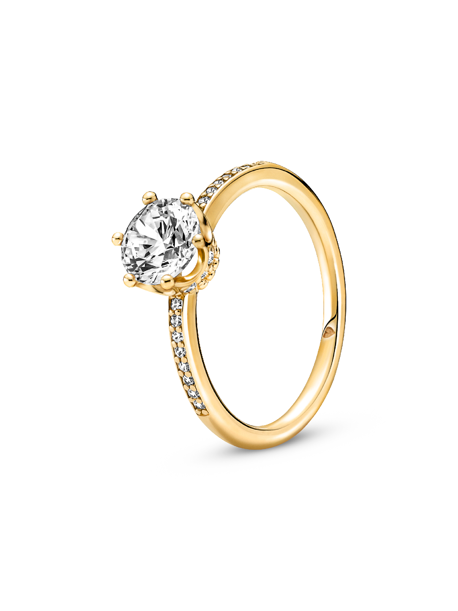 Klar Funklende Krone Solitaire Ring