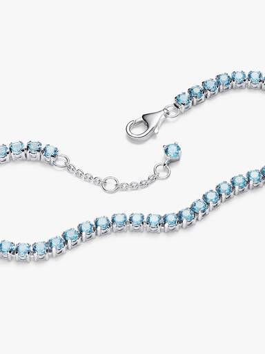Funklende Lys Blått Tennisarmbånd