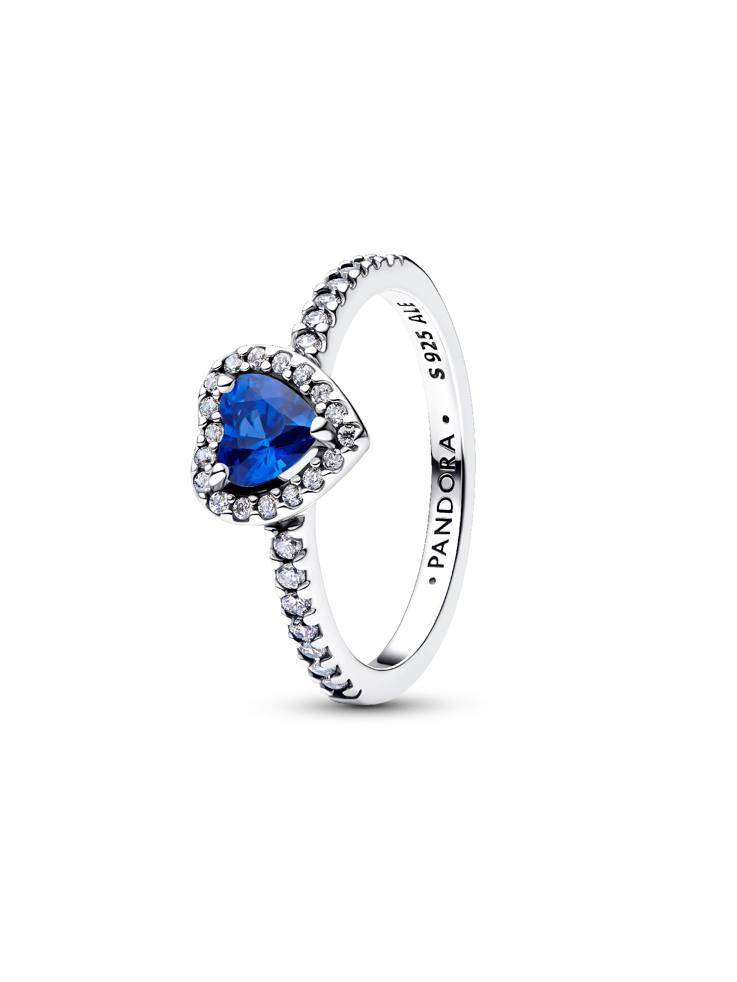 Forhøyet Prinsesseblått Hjerte Ring