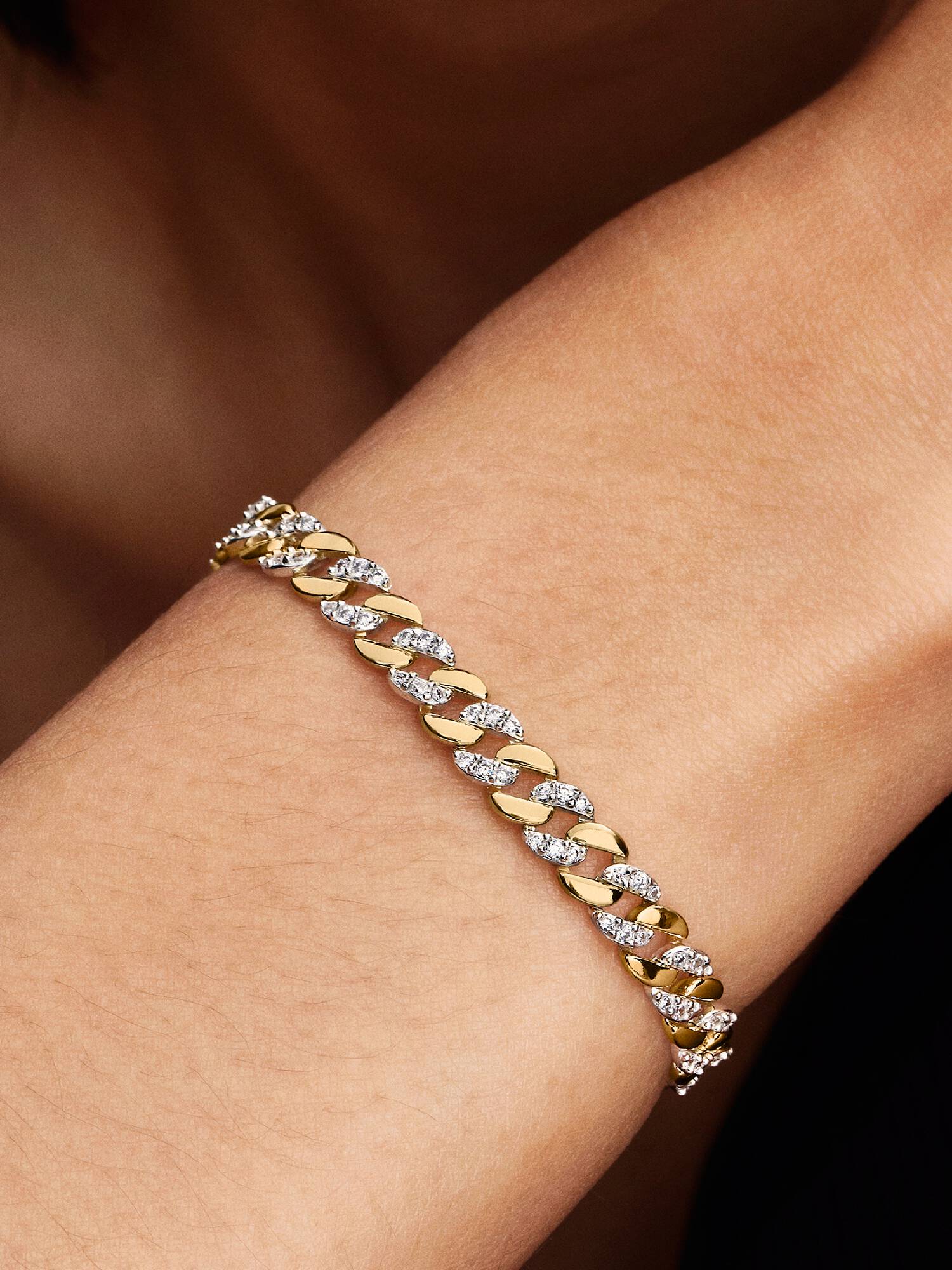 Tofarget Kubansk Kjede Armbånd