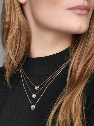 Funklende Hjerte Collier Halskjede
